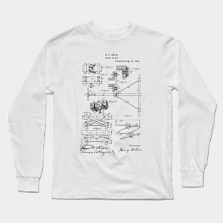 Spring Wagon Vintage Patent Hand Drawing Long Sleeve T-Shirt